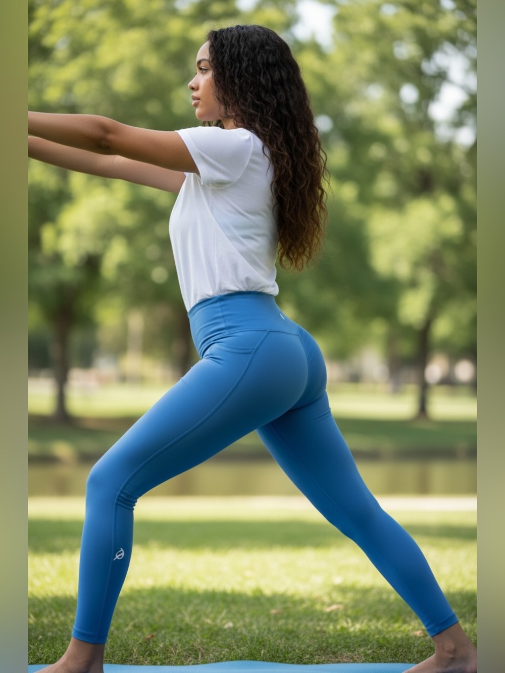 P'tula High-Rise Blue Performance Leggings